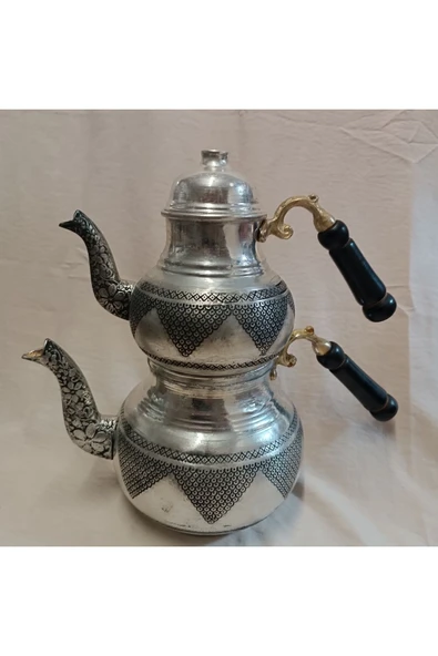 KIVRAKLAR Bakır ÇAYDANLIK İşlemeli BÜYÜK BOY ürün görseli