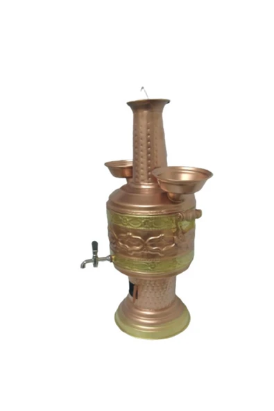 Kıvraklar Bakır Semaver 5 Litre Motif - Resim 3