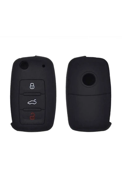 Leon Mk2 Golf 6 Scirocco Caddy Polo Silikon Anahtar Koruma Kılıfı - Resim 3