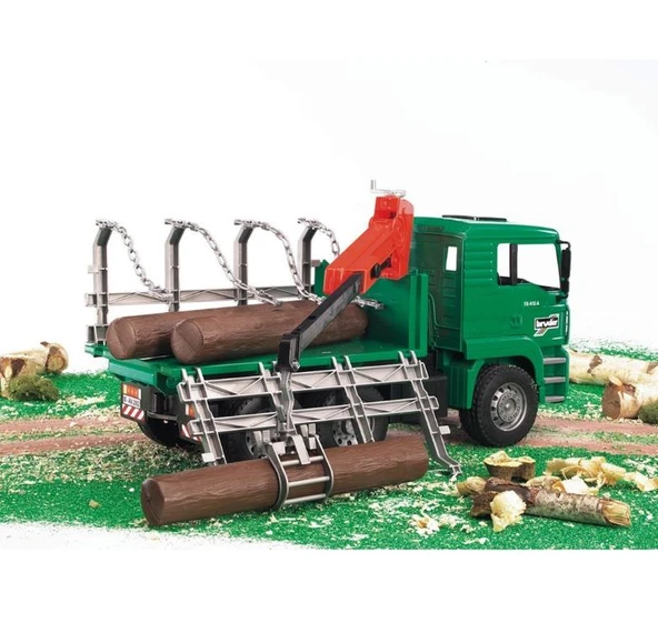 Bruder Oyuncak Man Kütük Taşıyıcı Kamyon Br02769 - Resim 6