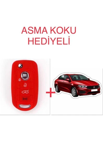 Fiat Egea 500x Silikon Anahtar Koruma Kılıfı + 5 Adet Hediye Koku ürün görseli