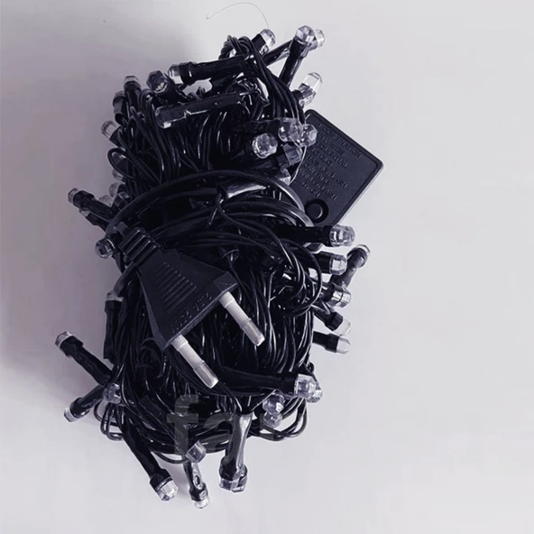 5 Metre 120 Ledli 8 Modlu Fişli Peri Led Işıklandırma - Gün Işığı Sarı Dekoratif Şerit Led - 6