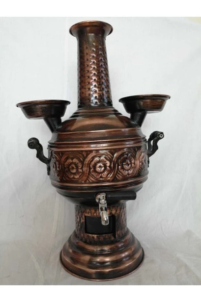 Kıvraklar Bakır Semaver 5 Litre Tombul - Resim 2