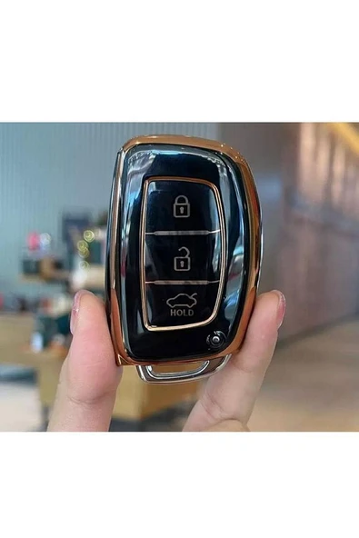 Hyundai Elantra Ix35 Tucson I10 I20 I30 I40 Ix35 Lüx Anahtar Koruma Kılıfı Siyah 2.resime Bakınız ürün görseli