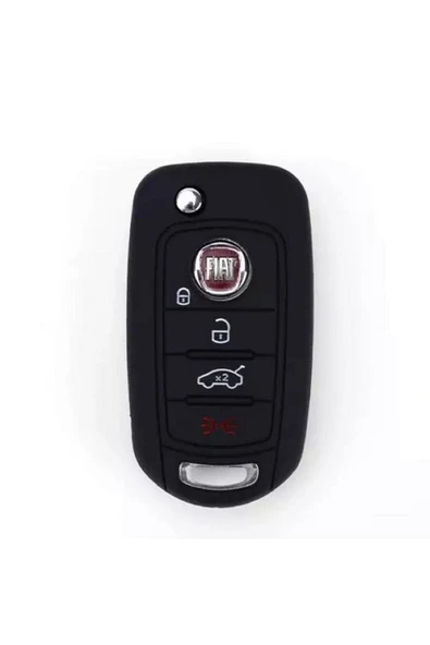 Fiat Egea 500x Silikon Anahtar Koruma Kılıfı + 5 Adet Hediye Koku - Resim 3