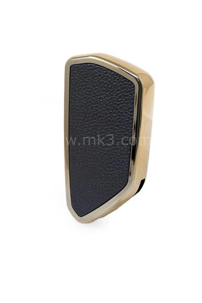 Seat Leon Fr Mk4 Ve Golf 8 Uyumlu Lüx Anahtar Koruma Kılıfı Siyah Gold - Resim 2