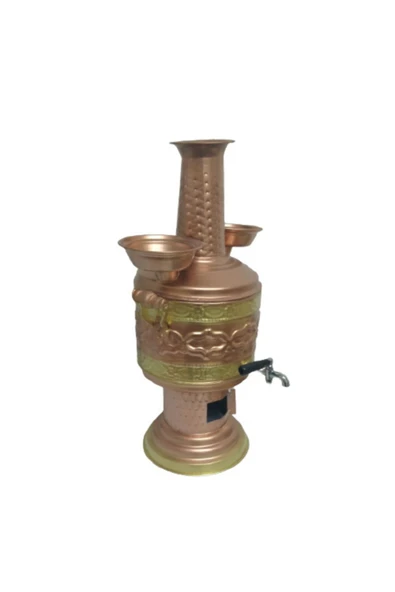 Kıvraklar Bakır Semaver 5 Litre Motif - Resim 2