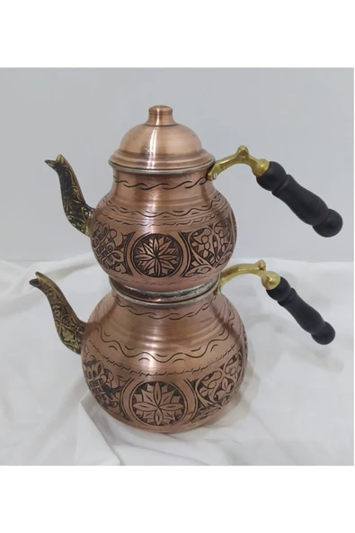 Kıvraklar El Yapımı Bakır Çaydanlık Ağır Bakır ürün görseli