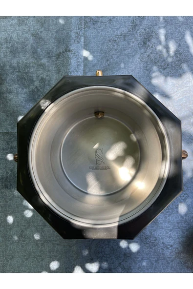 Sultan Sedir Otantik Bakır Semaver – Eskitme Bakır Demlikli - Sekizgen Amasya Semaveri, Jel Yakıtlı - Resim 6