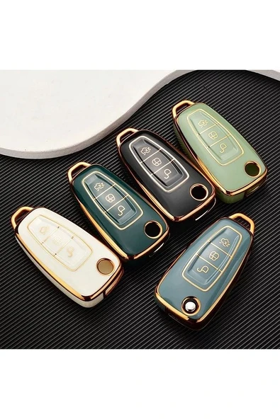 Ford Focus Fiesta Tourneo Courier Kuga C-max Transit Ecosport Mondeo Uyumlu Oto Anahtar Kılıfı - Resim 4