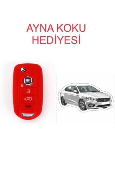 Fiat Egea 500x Silikon Anahtar Koruma Kılıfı + 5 Adet Hediye Koku ürün görseli