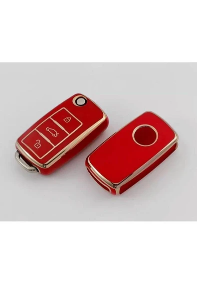 Passat Amarok Transporter Lüks Anahtarı Koruma Kabı Kılıfı Kırmızı Anahtar Teyiti Yapınız ürün görseli