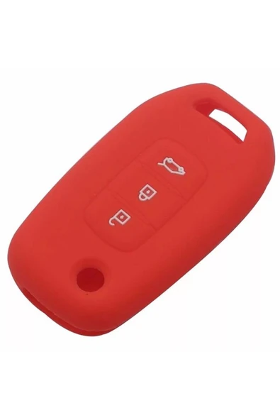 Renault Megane 4 Clio 5 Koleos Silikon Anahtar Kılıf(KIRMIZI) - Resim 2