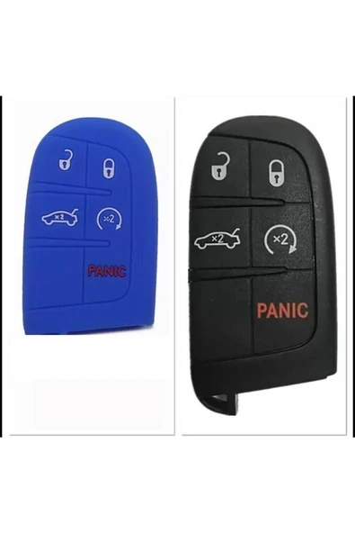 Fiat 500 X 5001 Egea Cross  Uyumlu Akıllı Silikon Anahtar Kılıfı Mavi Renk ürün görseli