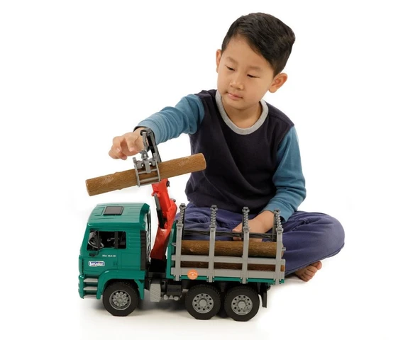 Bruder Oyuncak Man Kütük Taşıyıcı Kamyon Br02769 - Resim 5