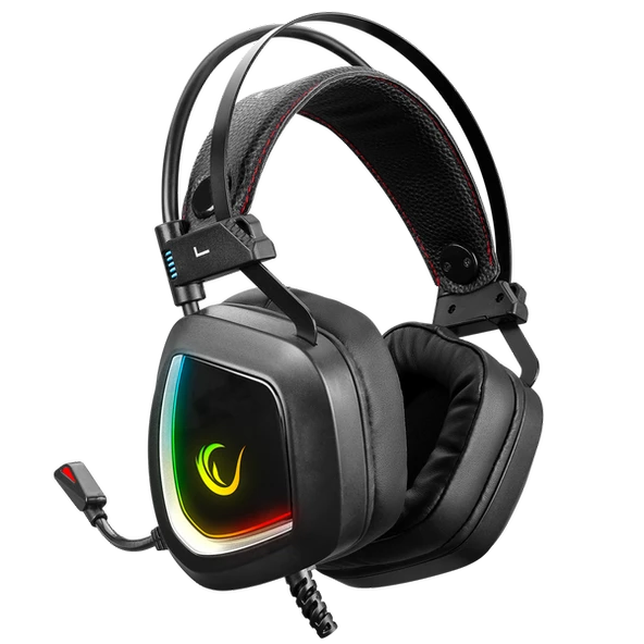 RAMPAGE PHANTOM X1 SİYAH USB 7.1 SURROUND RGB IŞIK EFEKTLİ GAMING MİKROFON KULAKLIK RAMPAGE - 2