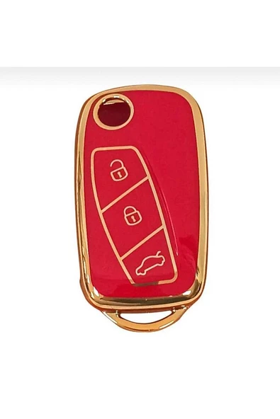 Fiat Fiorino Linea Ducato Boxer Sustalı Kırmzı Oto Anahtar Kumanda Koruma Kılıfı Oto Anahtarlık - Resim 2