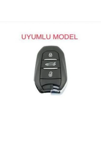 Peugeot 308 508 2008 3008 4008 5008 Silikon Anahtar Kılıfı(sustasız) Pembe Renk - Resim 2