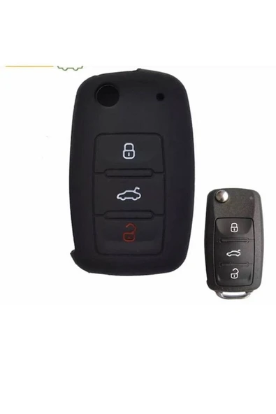 Leon Mk2 Golf 6 Scirocco Caddy Polo Silikon Anahtar Koruma Kılıfı ürün görseli