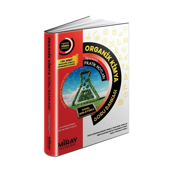 AYT Organik Kimya Konu Özetli Tamamı Video Çözümlü Soru Bankası Miray Yayınları