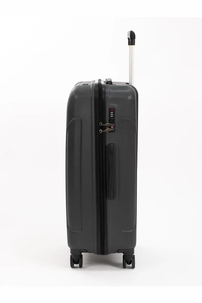 Petra Lüx 2'li Abs Valiz Seti Büyük & Kabin Boy Antrasit - 3