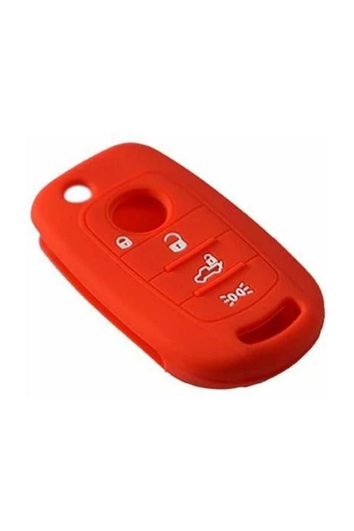 Yeni Ürün ! Fiat Egea - Fiat 500X Silikon Anahtar Kılıfı Kabı KIRMIZI - Resim 2