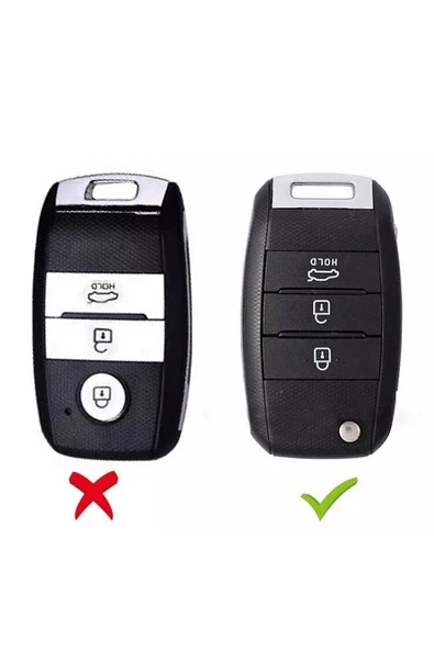 Kia Rio Ceed Cerato Sportage Lüks Anahtar Koruma Kılıfı Sustalı Model - Resim 2