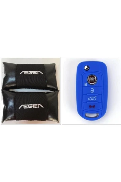 Fiat Egea Silikon Anahtar Koruma Kılıfı Ve 2 Adet Deri Oto Boyun Yastıgı ürün görseli