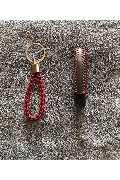 Audi A6 A7 A8 E-tron Q8 C8 A3 Deri Anahtar Koruma Kılıfı Ve Örgü Anahtarlık 2.resime Bakınız - Resim 4