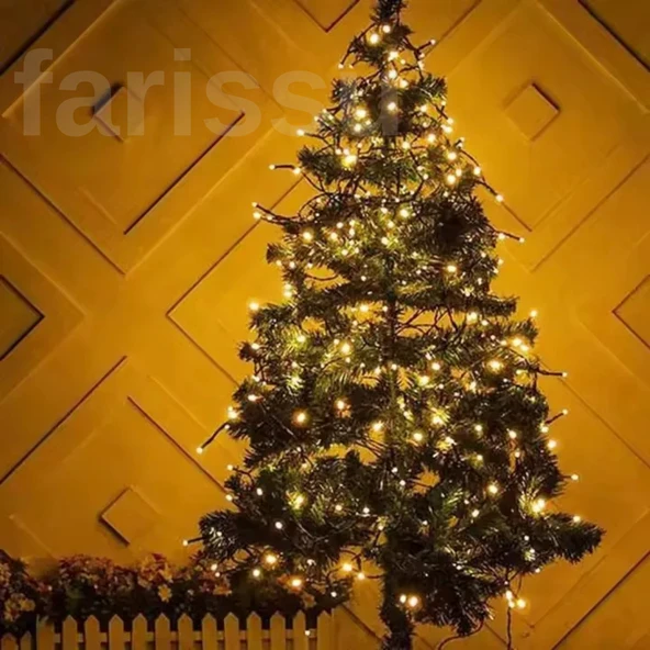 5 Metre 120 Ledli 8 Modlu Fişli Peri Led Işıklandırma - Gün Işığı Sarı Dekoratif Şerit Led - 3