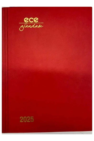 Ece Ajanda Marmaris Kırmızı Çizgili Günlük 12x16 2025 ürün görseli 1