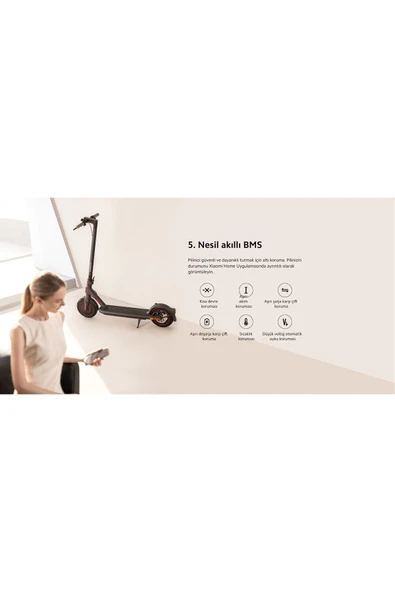 Xiaomi Mi Electric Scooter 4 Pro Siyah Elektrikli Scooter - 8