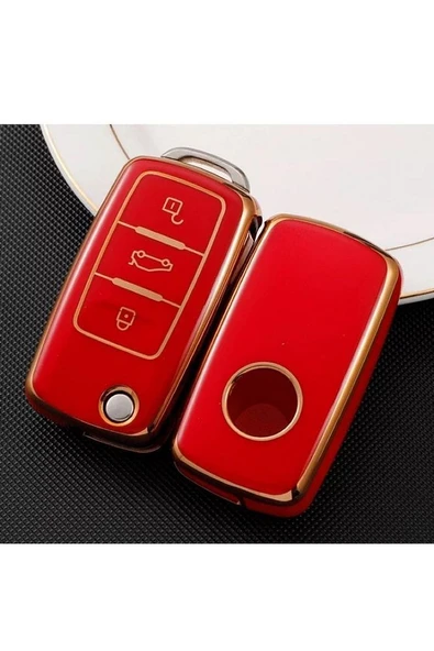 Vw Tiguan Jetta Golf 5 Golf 6 Scirocco Polo Caddy Lüks Anahtar Koruma Kılıf 2.resime Bakınız ürün görseli