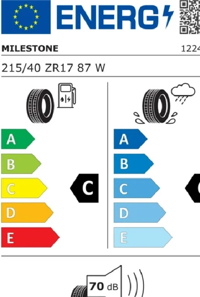 Milestone 215/40 R17 87W Reınf Carmile Sport Oto Yaz Lastiği (Üretim Yılı : 2025) - 2