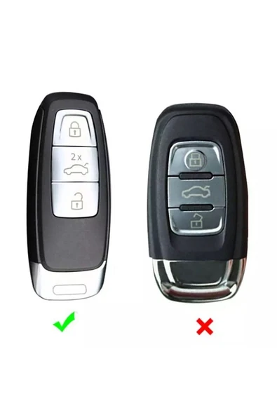 Audı A3 A4 A3 A6l A7 A8 C8 Q8 D5 E Tron Silikon Anahtar Kılıf - Resim 5