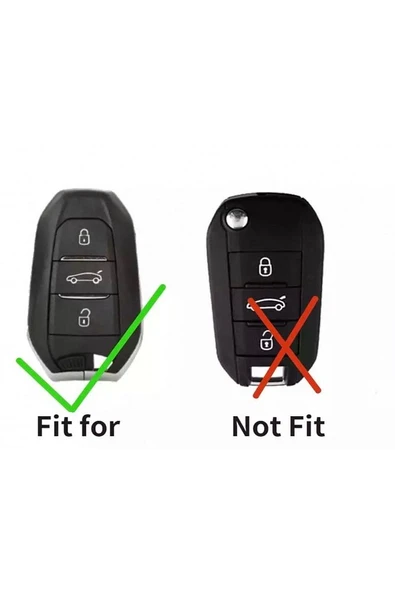Peugeot 308 408 508 2008 3008 4008 5008 Rıfter Anahtar Kılıfı Mavi Anahtarsız Çalıştırma - Resim 2