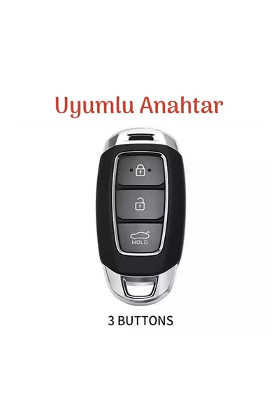 Hyundai Accent Kona I30 Ix35 Elantra Santa Fe Silikon Anahtar Kılıfı Anahtarsız Çalıştırma - Resim 2
