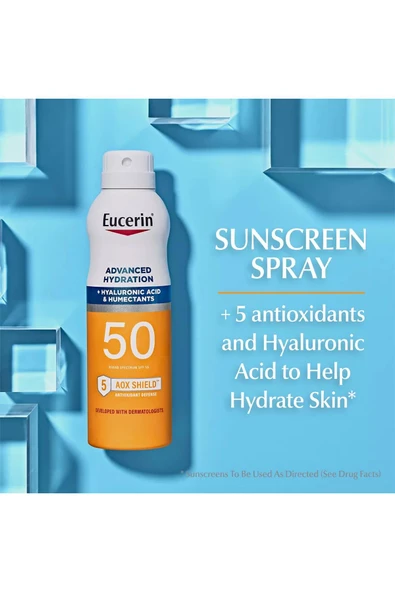 Eucerin Advanced Hydration SPF50 Güneş Koruyucu Sprey 170GR - 4