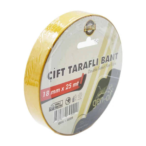 Gen-Of Çift Taraflı Bant 18x25 m (GEN-8202) - Resim 2