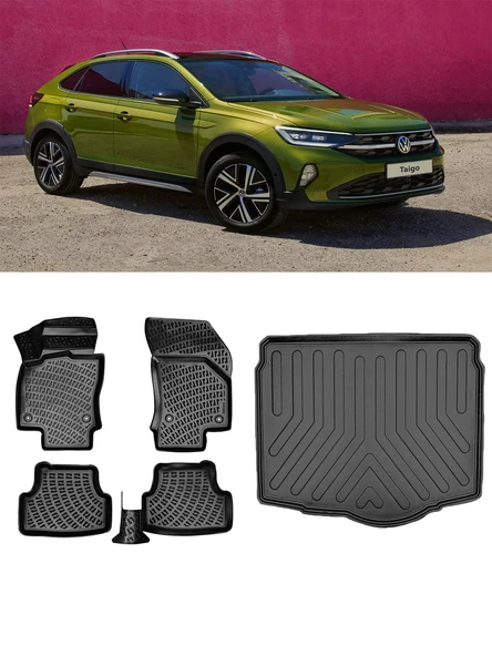Rizline Volkswagen Taigo 2025 Model  3D Havuzlu Paspas ve Bagaj Havuzu Set ürün görseli