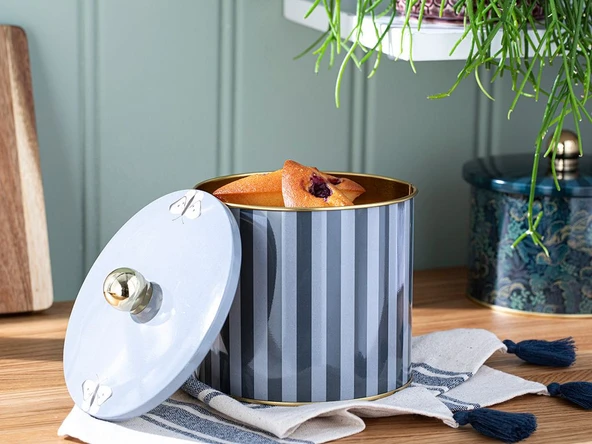 Halen Metal Storage Box 14x12.5 Cm Blue ürün görseli 1