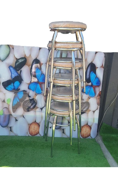 6'lı Tabure Krom Ayaklı - 3