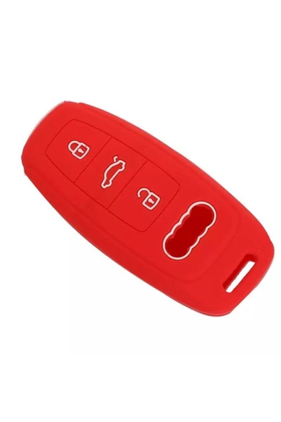 Audı A3 2021 Model Audi Silikon Anahtar Kılıf(kırmızı) ürün görseli