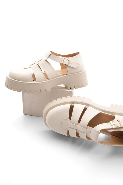 Marjin Kadın Yüksek Taban Loafer Günlük Ayakkabı Parisa ekru - Resim 2