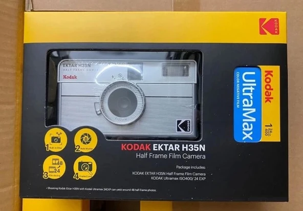 KODAK EKTAR H35N Yarım Çerçeve Fotoğraf Makinesi - Film Paketli - Resim 11