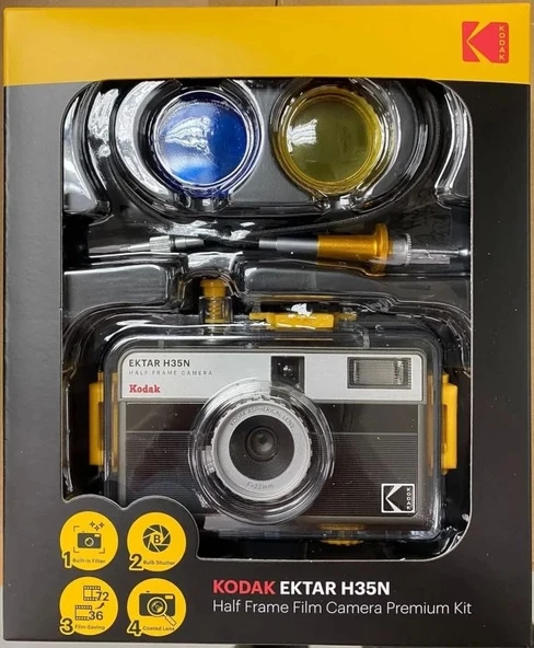 KODAK EKTAR H35N Yarı Çerçeveli Fotoğraf Makinesi - Premium Kit - 9
