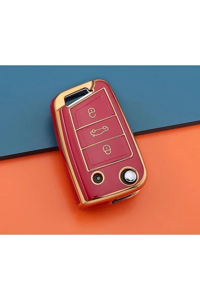 Skoda Octavia Karoq Uyumlu Süper B Tpu Anahtar Kılıfı Sustalı Model ürün görseli