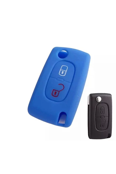 Peugeot 206 207 307 308 406 407 407 3008 5008 Silikon Anahtar Kılıfı ürün görseli