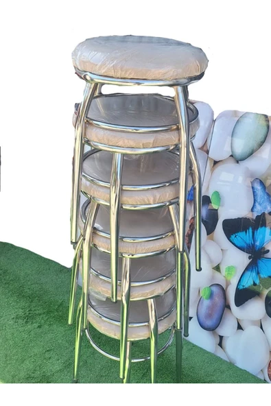 6'lı Tabure Krom Ayaklı - 4