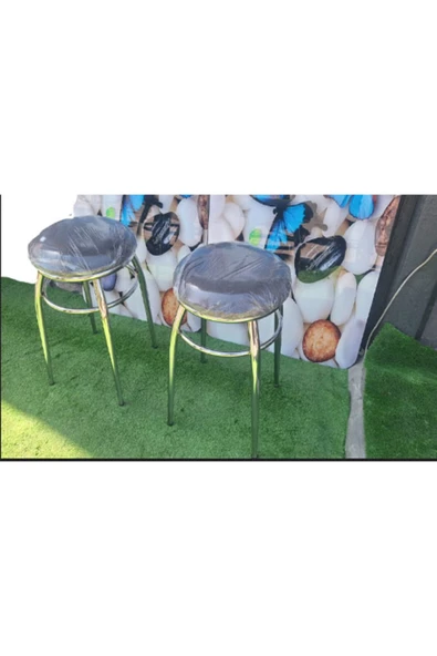 2'li Tabure Krom Ayaklı - 2